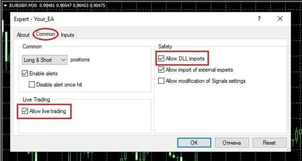 Control EA Parameters